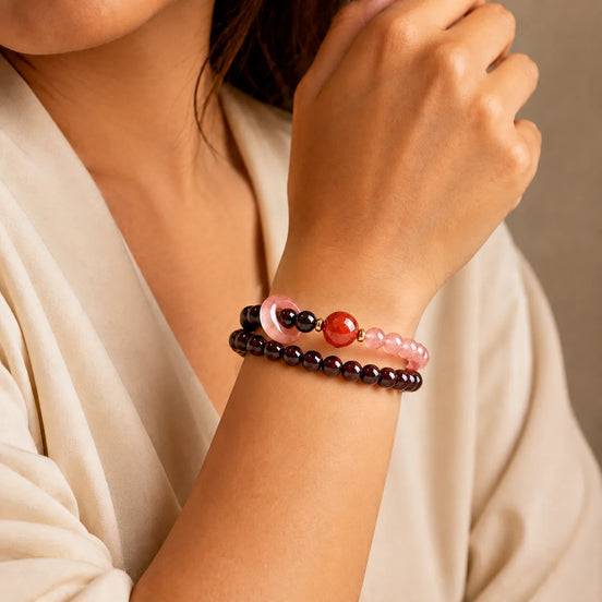Joyful Fortune Sandalwood Agate Bracelet