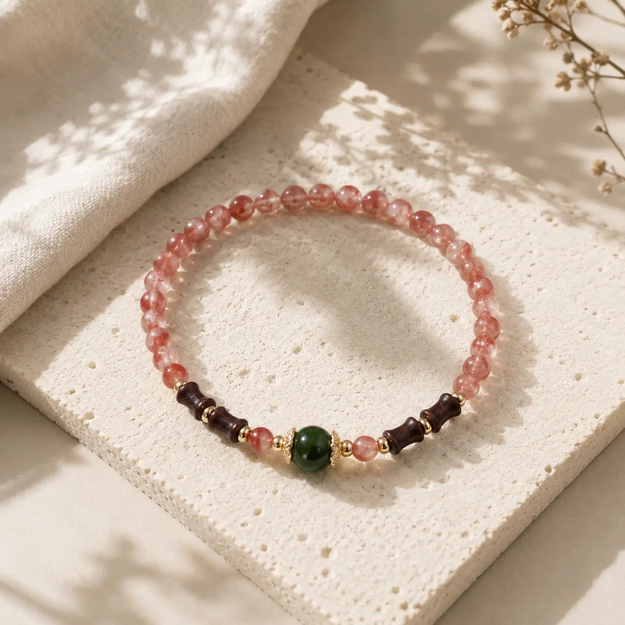 Folk Style Nanhong Sandalwood Bracelet