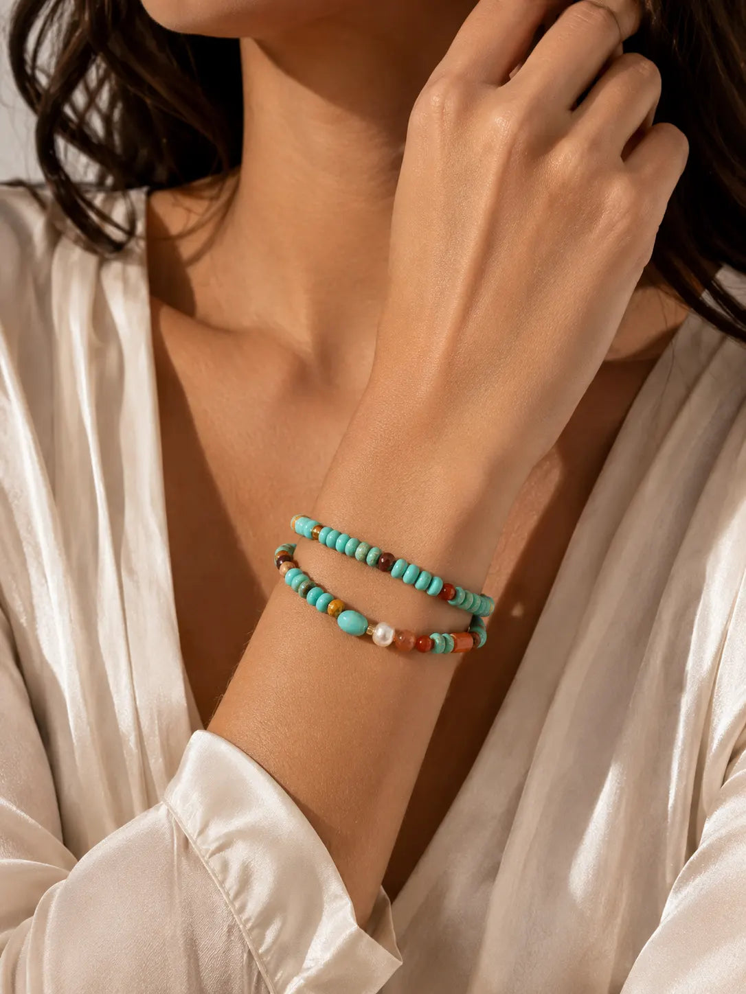 Soft Flow Stone Bead Bracelet