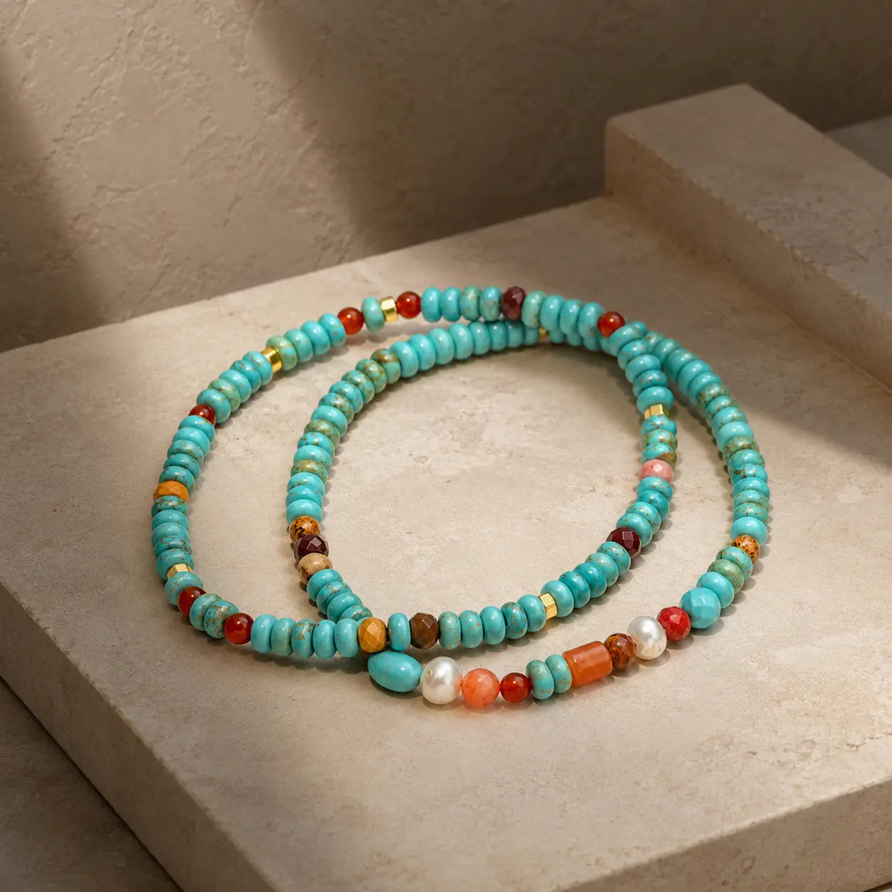 Soft Flow Stone Bead Bracelet
