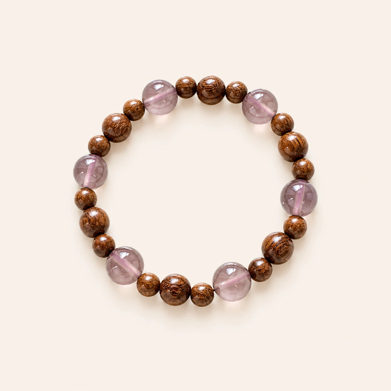 Smoky Agate Sandalwood Bracelet