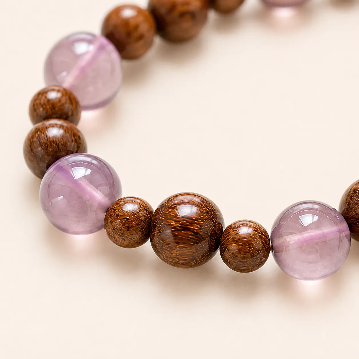 Smoky Agate Sandalwood Bracelet