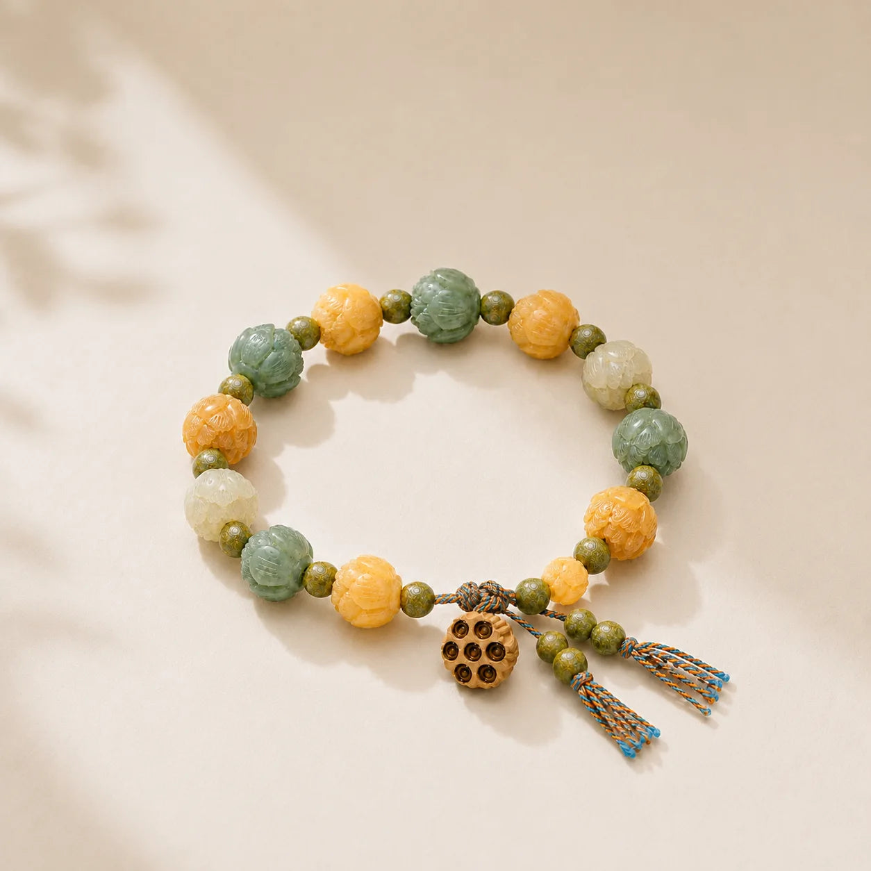 Lotus Green Sandalwood Bracelet