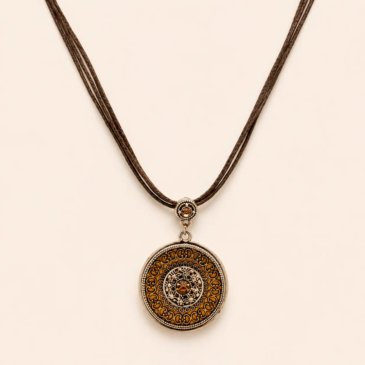 Vintage Compass Pendant Necklace