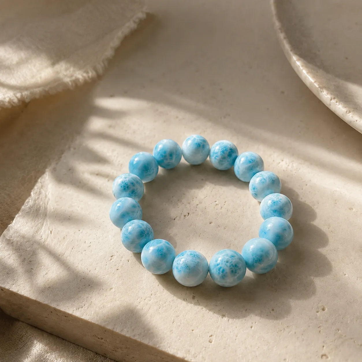 Blue Sea Pattern Stone Bracelet