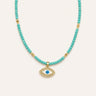 Green Agate Evil Eye Necklace