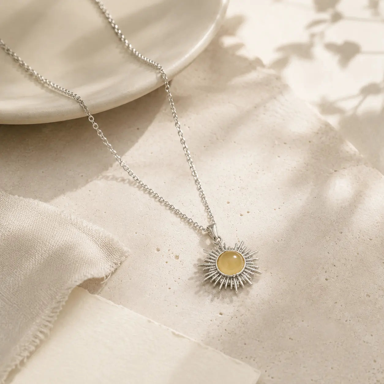 Bohemian Sun Pendant Necklace