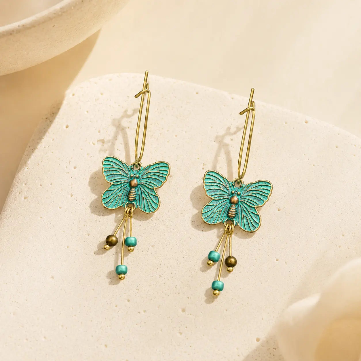 Bohemian Butterfly Drop Earrings