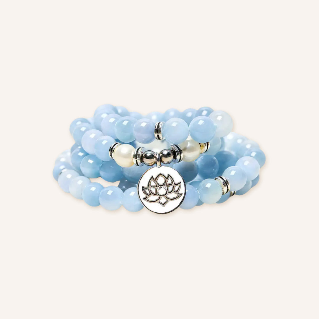Blue lotus mala bracelet by TheFuMaster