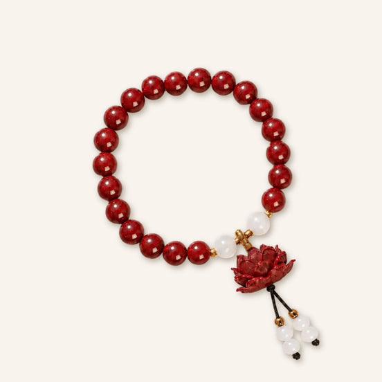 Cinnabar lotus bracelet by TheFuMaster
