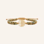 Tree of Life Jasper Woven Bracelet with jasper and tree of life