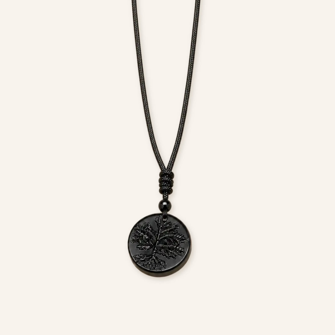 Obsidian tree of life necklace by TheFuMaster