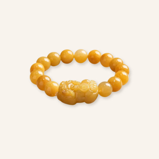 Golden Pixiu Jade Bracelet with pixiu