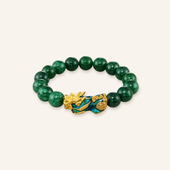 Green Jade Pixiu Bracelet with green jade and pixiu
