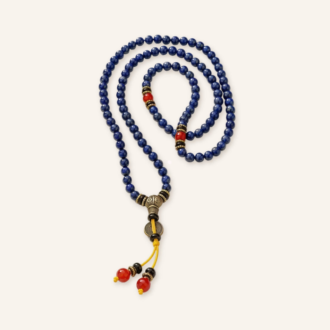 Lapis Lazuli 108 Mala Necklace
