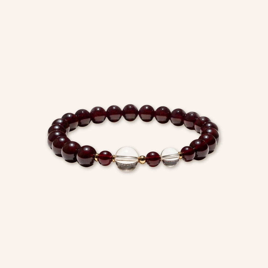 Living Vitality Garnet Crystal Bracelet