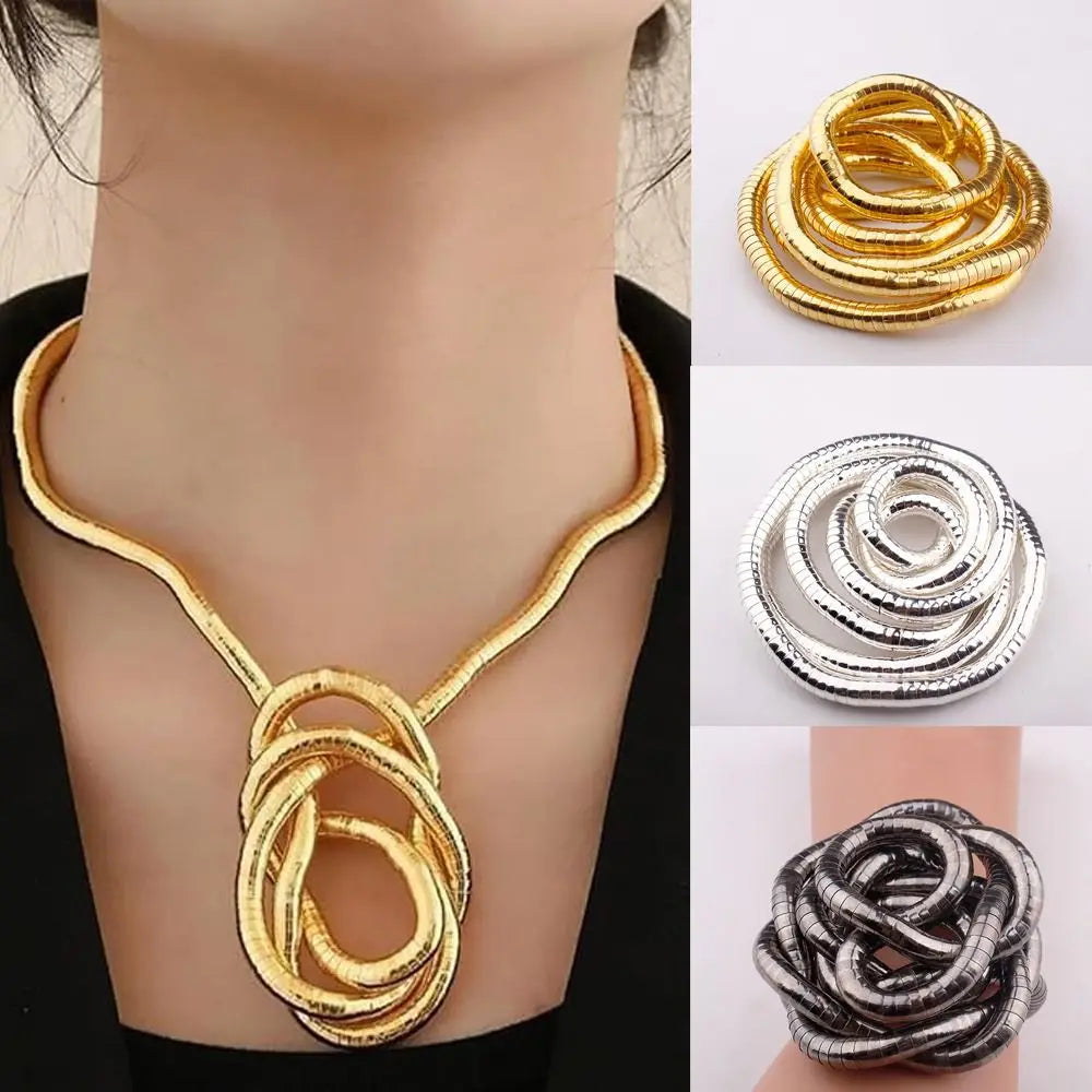Versatile Bendable Snake Choker Multi-Wear Punk Necklace