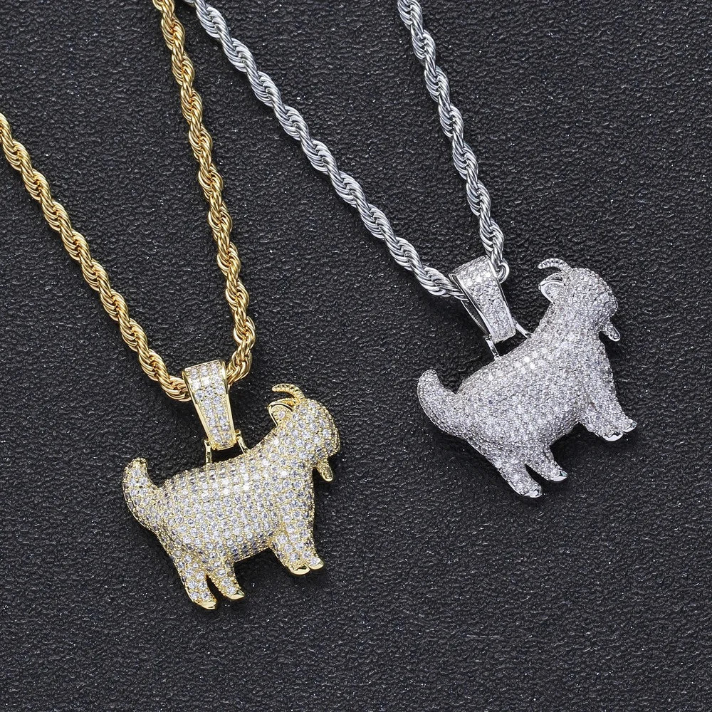 Serene Abundance 925 Sterling Silver Goat Pendant