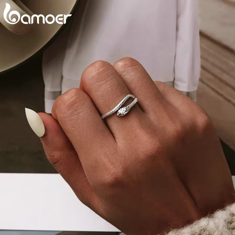 Prosperity Guard Serpent 925 Sterling Silver Ring