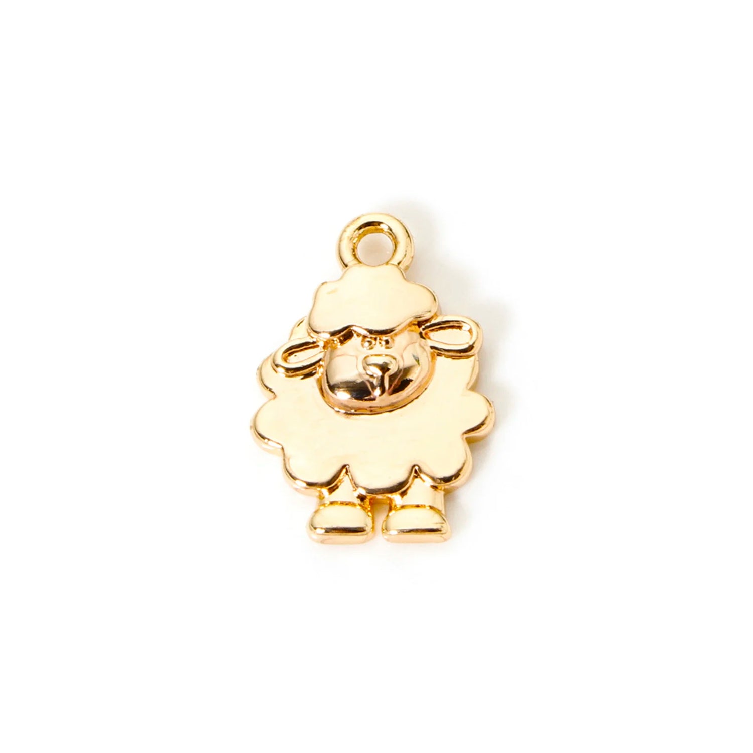 18K Real Gold Plated Sheep Charms for DIY Jewelry Making