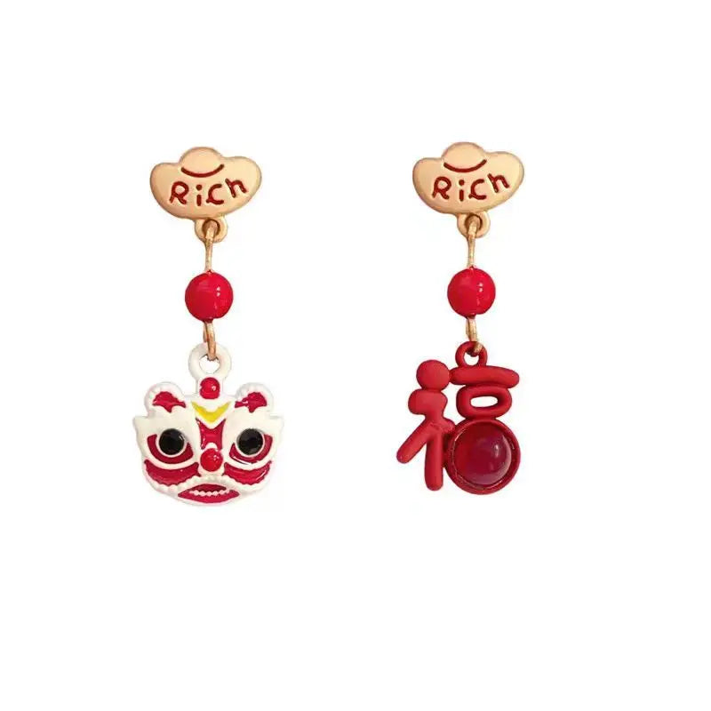 The Majestic Roar Zodiac Tiger Sterling Silver Energy Earrings