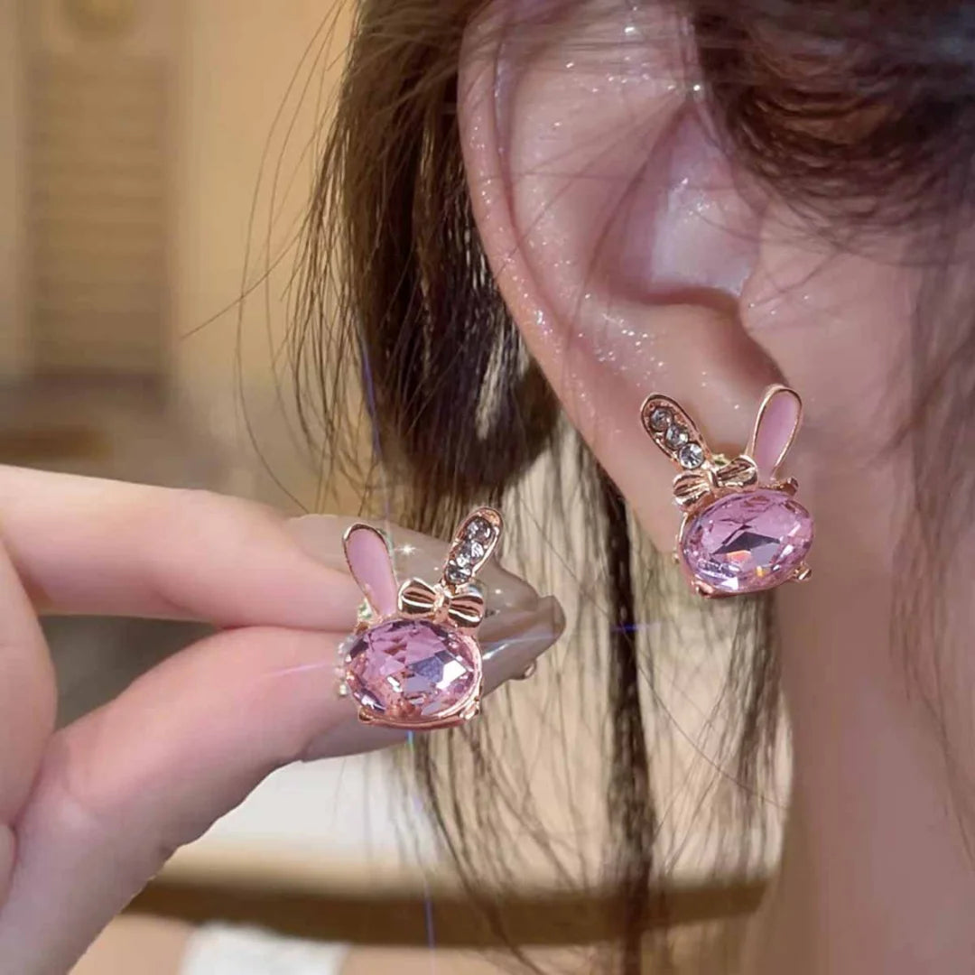 Sparkling Elegance Rabbit Zircon Earrings