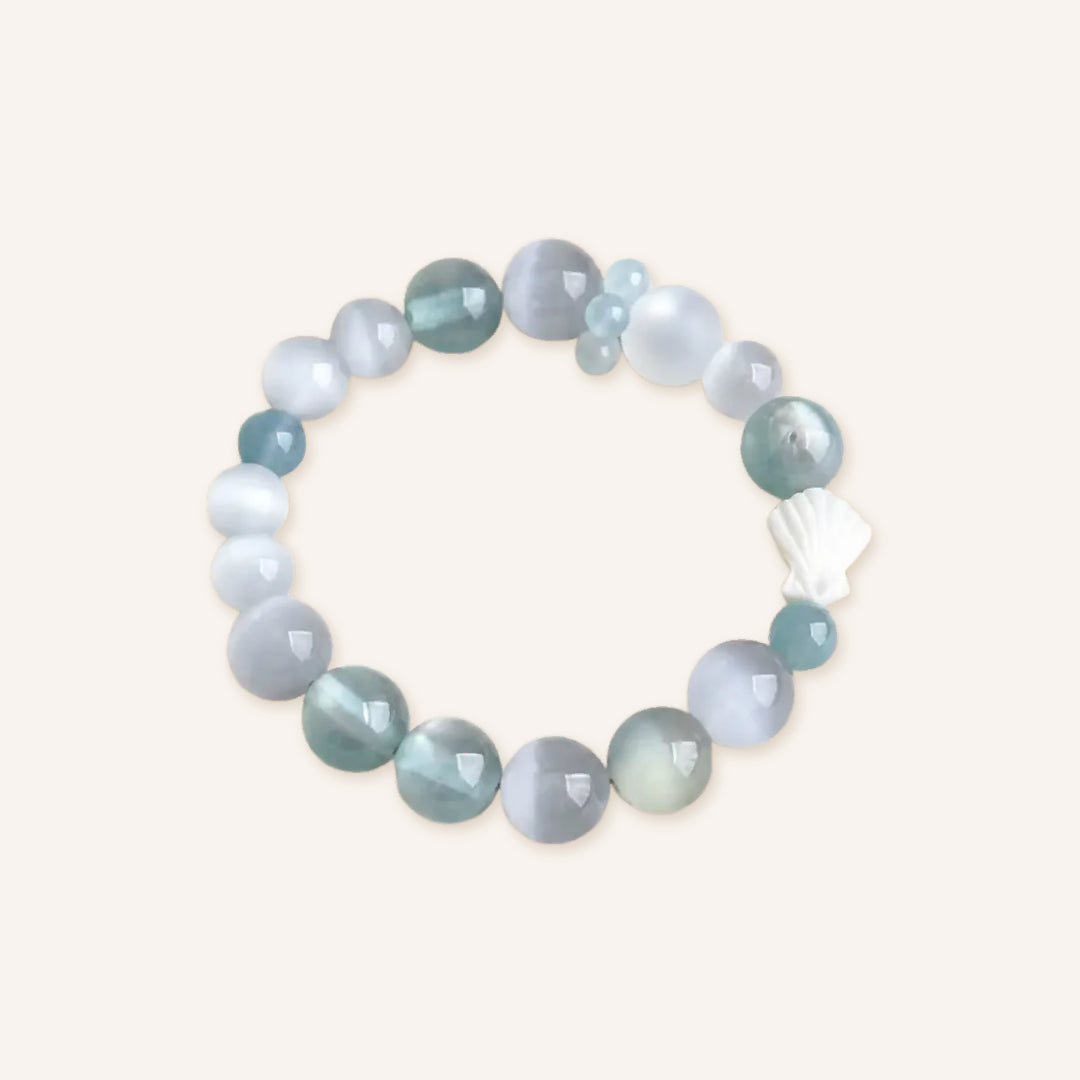 Resin chalcedony shell bracelet by TheFuMaster