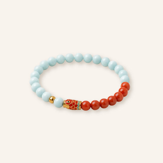 Koi turquoise cinnabar bracelet by TheFuMaster