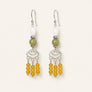Agate Shell Tassel Earrings with agate and chalcedony