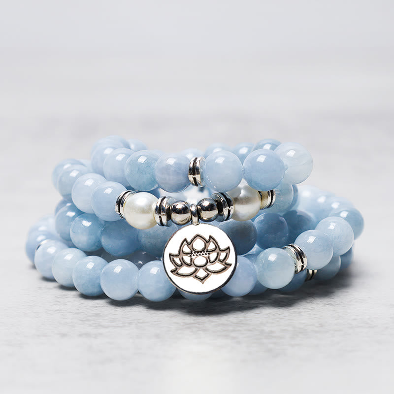 Aquamarine mala wrapped as multi-layer bracelet – TheFuMaster