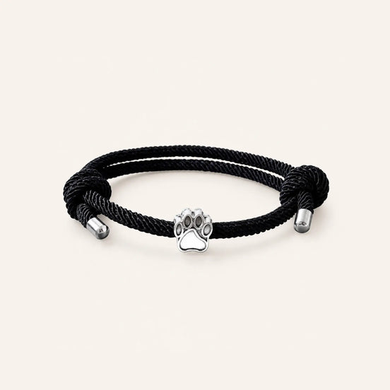 Black cord dog paw bracelet by TheFuMaster