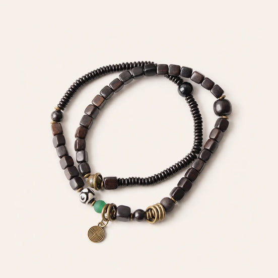 Black ebony bead bracelet by TheFuMaster