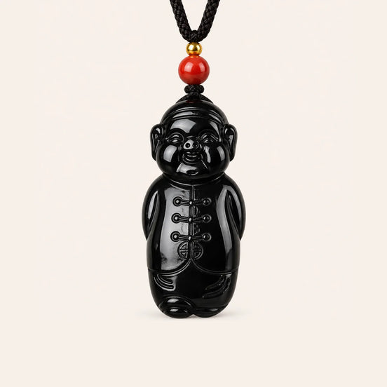 Black jade pig pendant by TheFuMaster