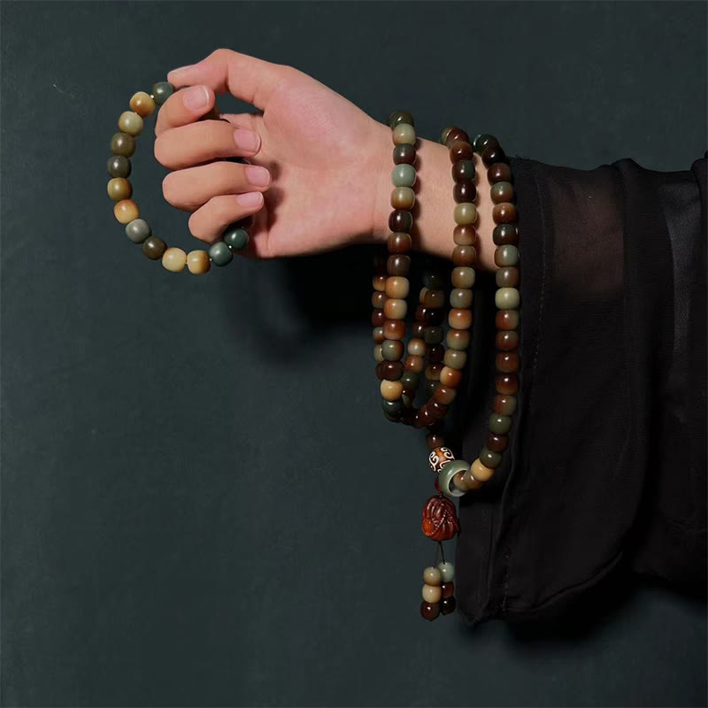 Bodhi Seed Meditation Bracelet Wrapped on Wrist – TheFuMaster