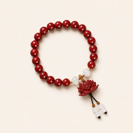 Cinnabar lotus bracelet by TheFuMaster