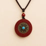 Cinnabar Yin Yang Pendant with cinnabar