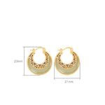 Crescent Moon Jade Earrings with size reference 23mm design for comfortable wear | TheFuMaster