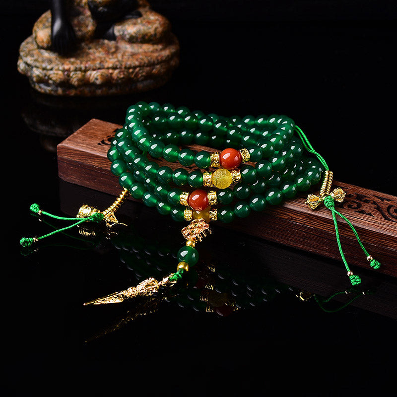 Green Agate Success Alignment Mala
