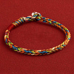 Five-Color Longevity Blessing Bracelet by TheFuMaster – woven multicolor cord symbolizing health, harmony, and long life energy.
