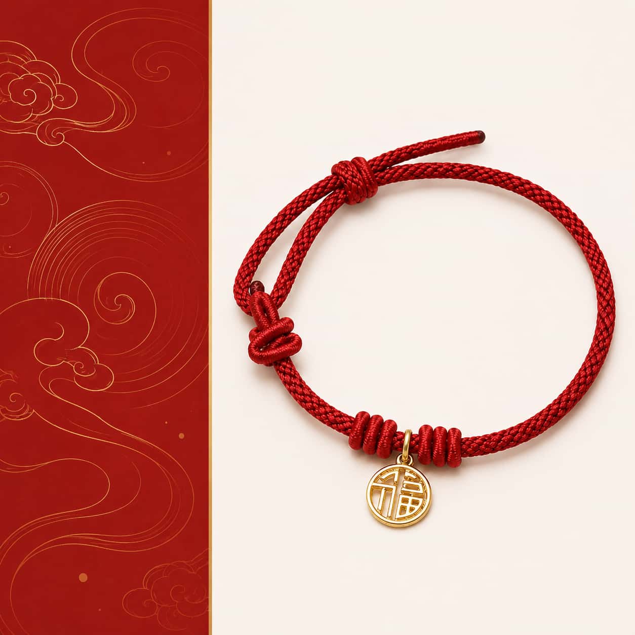 Fu Knot Red String Bracelet with red string
