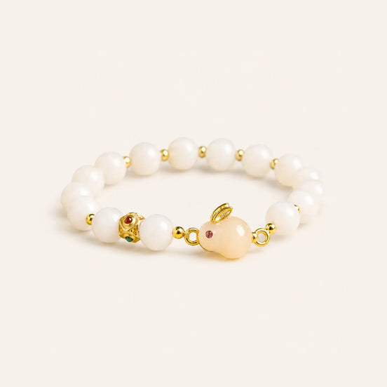 Golden rabbit jade bracelet by TheFuMaster