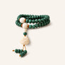 Green Bodhi Root Double Circle Bracelet with bodhi