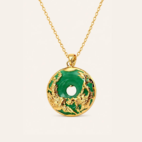 Green jade dragon pendant by TheFuMaster