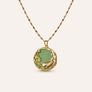 Green Jade Koi Fish Pendant Necklace with green jade and koi