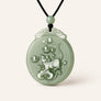 Green Jade Rat Zodiac Pendant with green jade