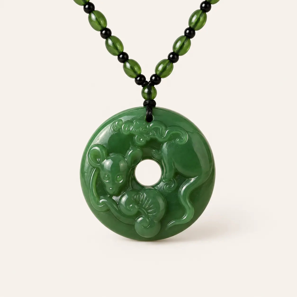 Green Rat Zodiac Safety Pendant