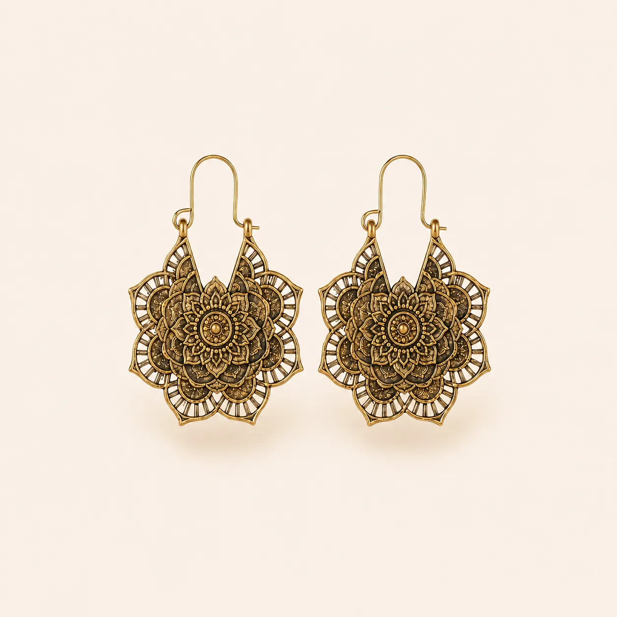 Hollow Geometric Drop Earrings