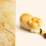 Honey Jade Fortune Pig Pendant with warm yellow jade tone and zodiac pig carving by TheFuMaster