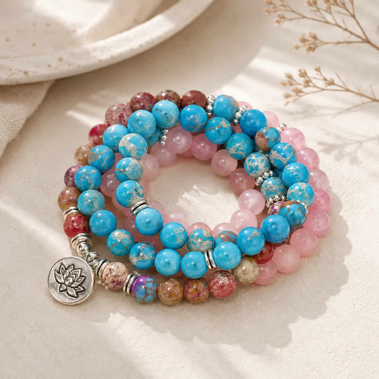 Purple Lotus 108 Mala