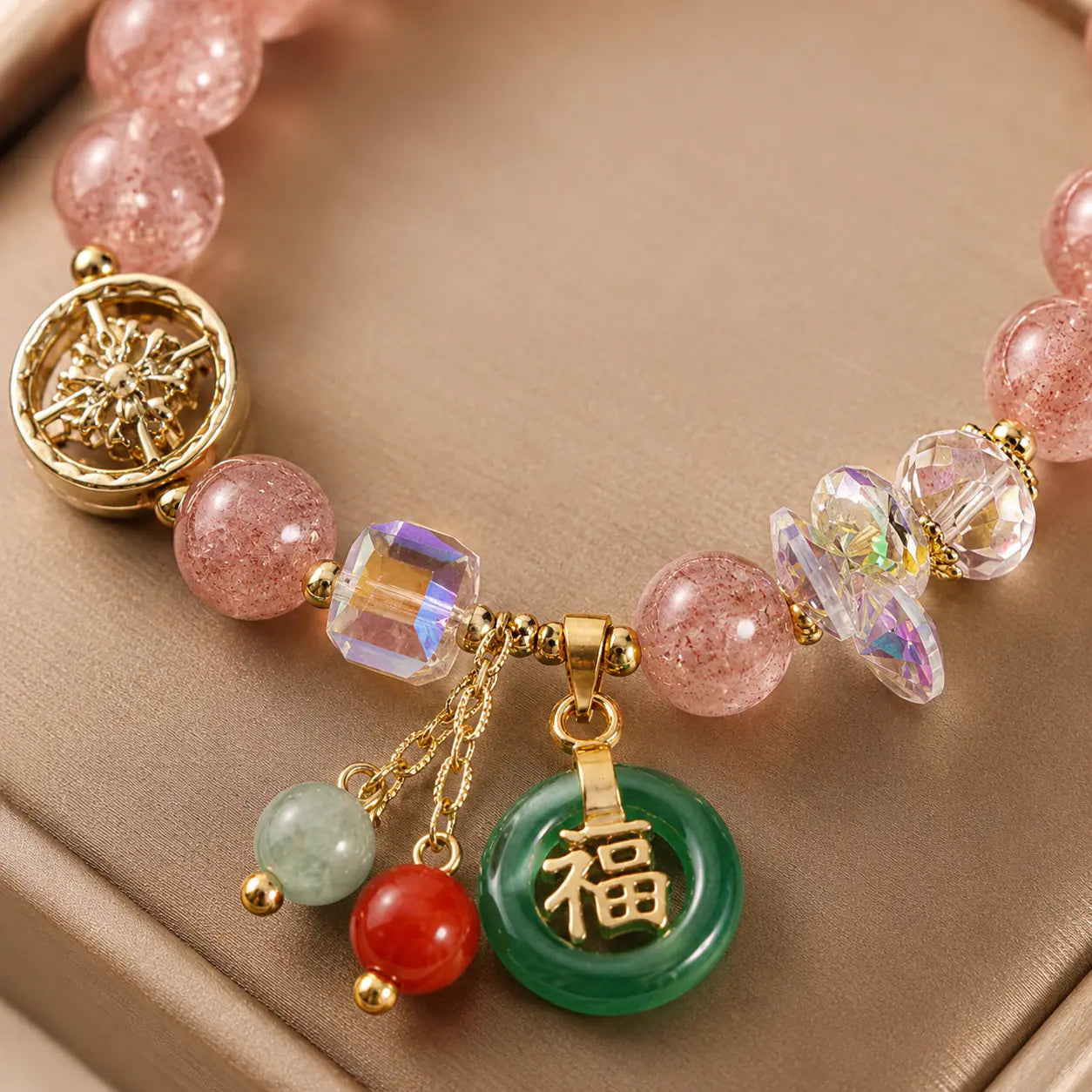 Strawberry Quartz Fu Bracelet